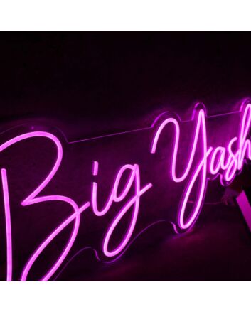 Big Yash Pink Neon Sign
