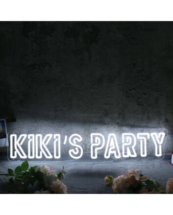 Kikis Party White Neon Sign