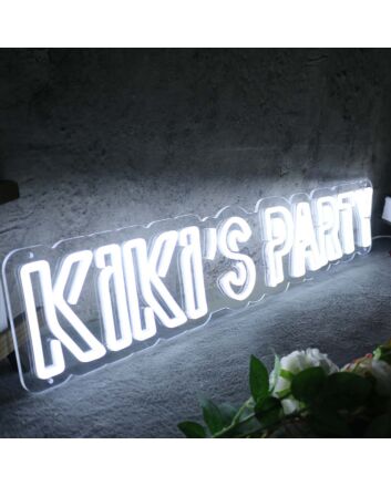 Kikis Party White Neon Sign