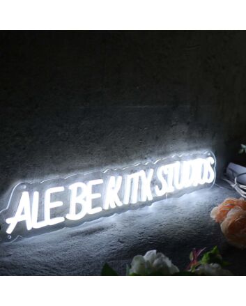 Ale Beauty Studios White Neon Sign