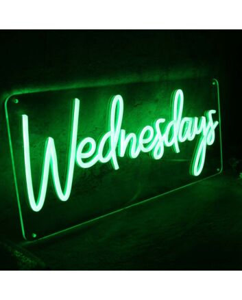 Wednesdays Green Neon Sign