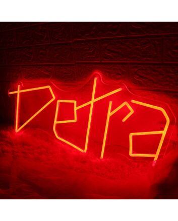 Detra Red Neon Sign