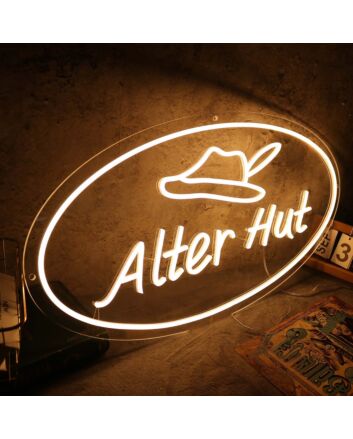 Alter Hut Yellow Neon Sign