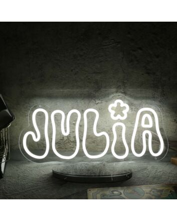 Julia White Neon Sign