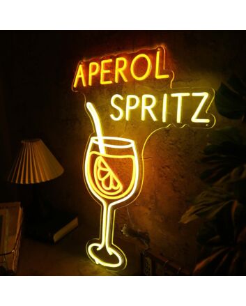 Aperol Spritz Cocktails Neon Sign