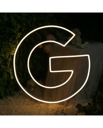 Letter G Yellow Neon Sign