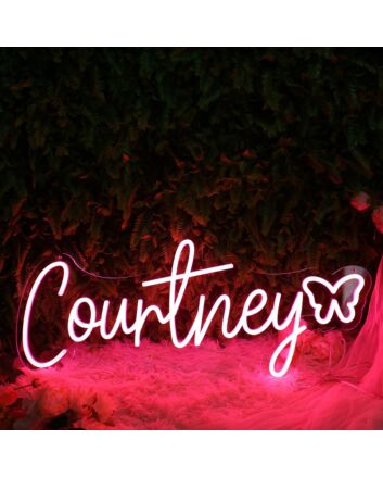 Courtney Red Neon Sign
