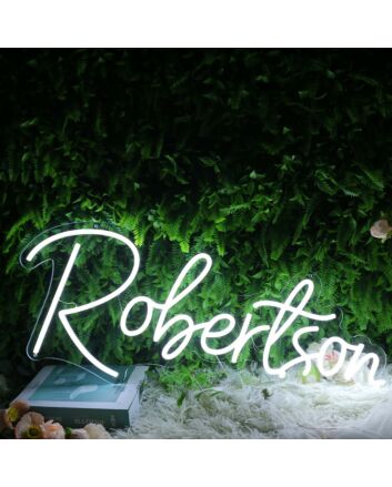 Robertson White Neon Sign