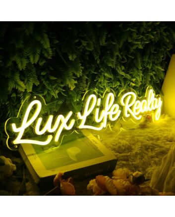 Lux Like Realty Yellow Neon Sign
