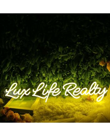 Lux Like Realty Yellow Neon Sign