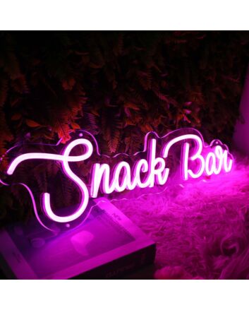 Snack Bar Pink Neon Sign