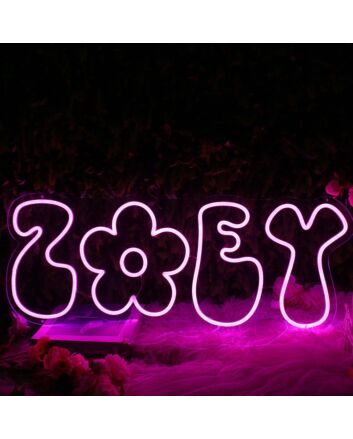 Zoey Pink Neon Sign
