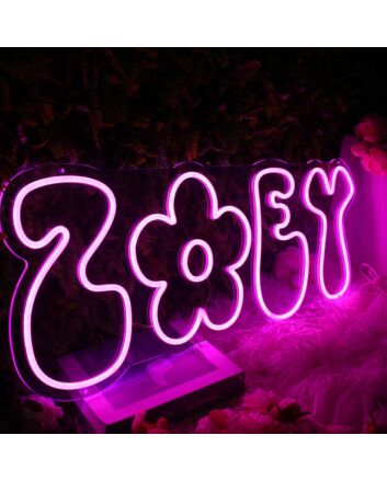Zoey Pink Neon Sign