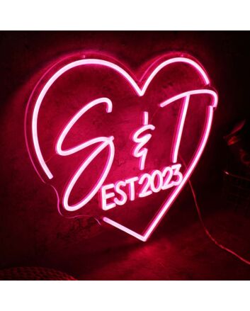 S And T EST 2023 Red Neon Sign