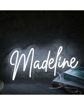 Madeline White Neon Sign