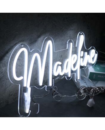 Madeline White Neon Sign