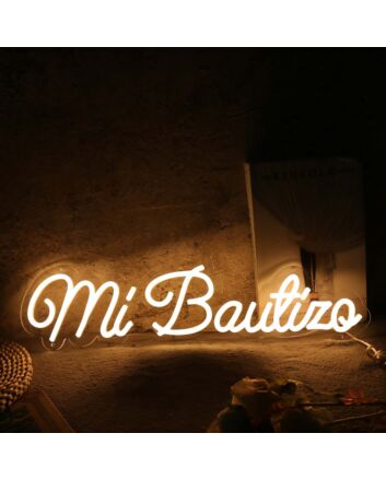 Mi Bautizqo Yellow Neon Sign