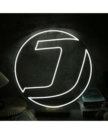 J White Custom Neon Sign