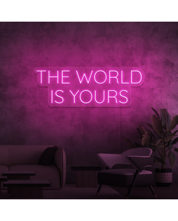 The world is yours neon sign