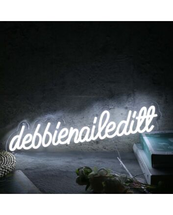 Debbienaileditt White Neon Sign