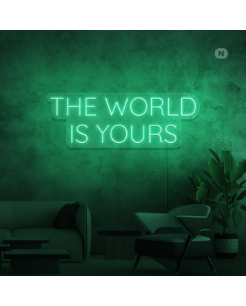 The world is yours neon sign