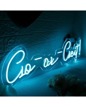 Go On Diet Blue Neon Sign