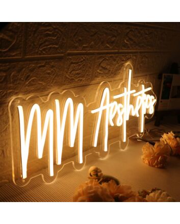 MM Aesthetics Yellow Neon Sign