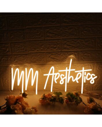MM Aesthetics Yellow Neon Sign