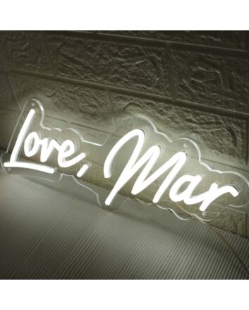 Love Mar White Neon Sign