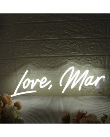 Love Mar White Neon Sign