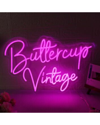 Buttercup Vintage Pink Neon Sign