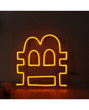 Baht Currency Symbol Yellow Neon Sign