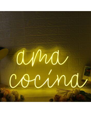 Ama Cocina Yellow Neon Sign