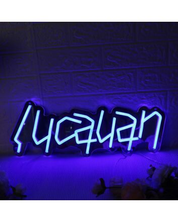Lucauan Blue Neon Sign
