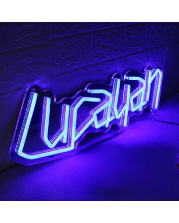 Lucauan Blue Neon Sign