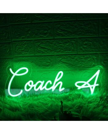 Coach A Green Neon Sign