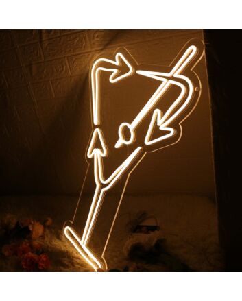 Arrow Cocktails Yellow Neon Sign