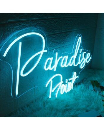 Paradise Point Blue Neon Sign