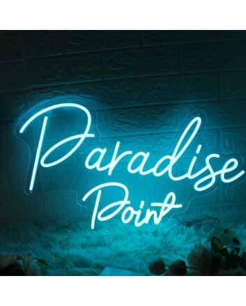 Paradise Point Blue Neon Sign