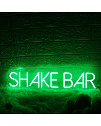 Shake Bar Green Neon Sign