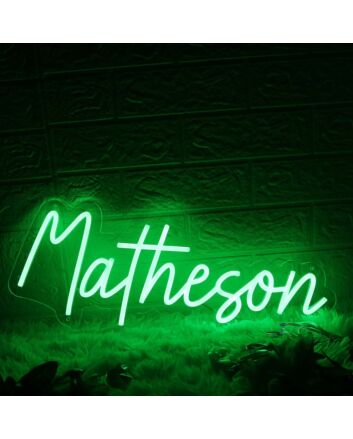 Matheson Green Neon Sign