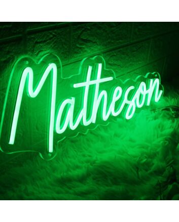 Matheson Green Neon Sign