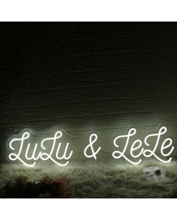 Lulu And Lele White Neon Sign