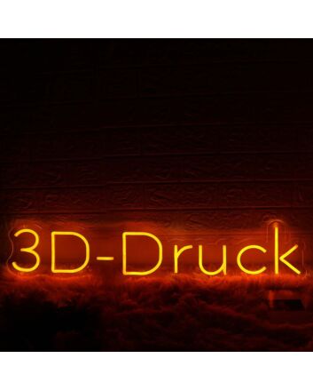 3D Druck Orange Neon Sign