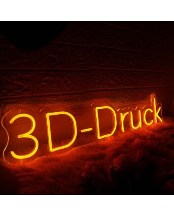 3D Druck Orange Neon Sign