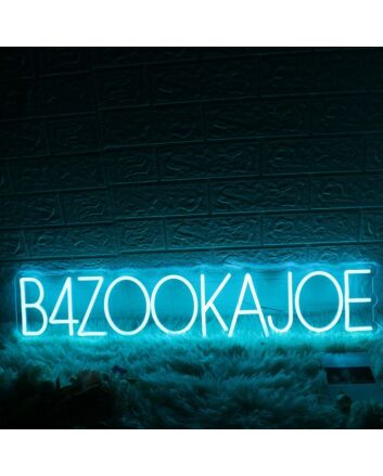 B4ZOOKAJOE Blue Neon Sign