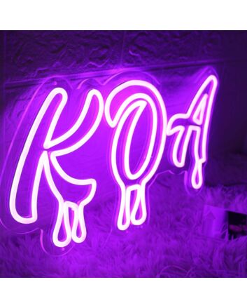 KOA Purple Neon Sign