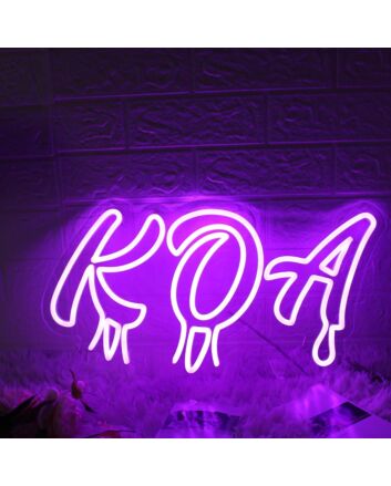 KOA Purple Neon Sign