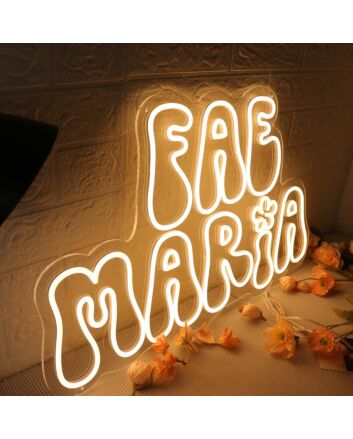 Fae Maria Yellow Neon Sign