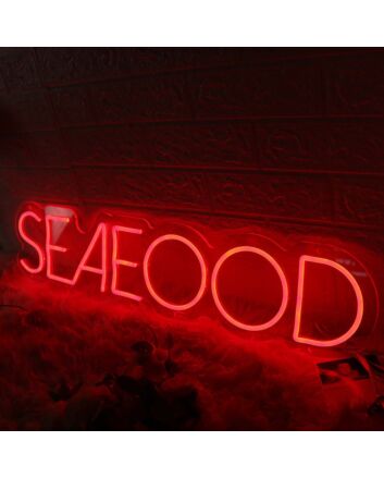 SEA FOOD Red Neon Sign